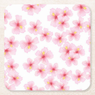 Dessous-de-verre Carré En Papier Motif de fleurs