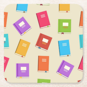 Dessous-de-verre Carré En Papier Motif de livre