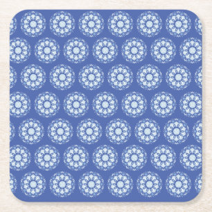 Dessous-de-verre Carré En Papier Motif de mandala en cercle