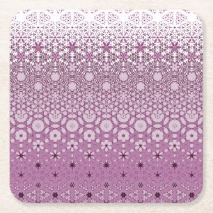 Dessous-de-verre Carré En Papier Motif de métamorphose florale