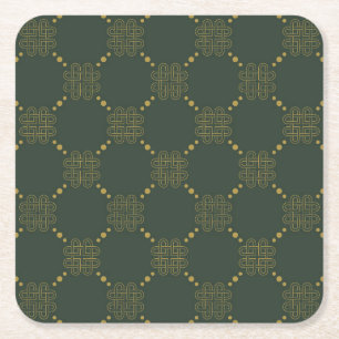 Dessous-de-verre Carré En Papier Motif de noeud celtique