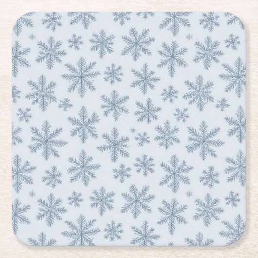 Dessous-de-verre Carré En Papier Motif de snowflakes (Devant)