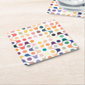 Dessous-de-verre Carré En Papier Motif de structure moléculaire (Incliné)