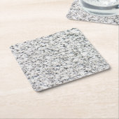 Dessous-de-verre Carré En Papier motif de surface granitique (Incliné)