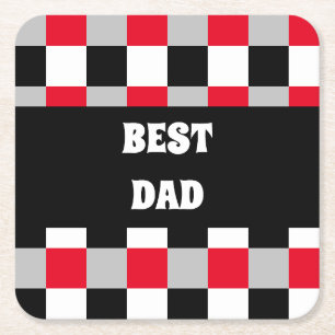 Dessous-de-verre Carré En Papier Motif de tableau de contrôle modifiable