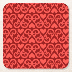 Dessous-de-verre Carré En Papier Motif de Valentine