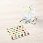 Dessous-de-verre Carré En Papier Motif d'oiseaux (En situation)