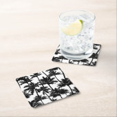 Dessous-de-verre Carré En Papier Motif d'ombre Palm Tree (En situation)