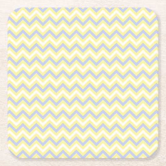 Dessous-de-verre Carré En Papier Motif en pastel de Chevron (Devant)