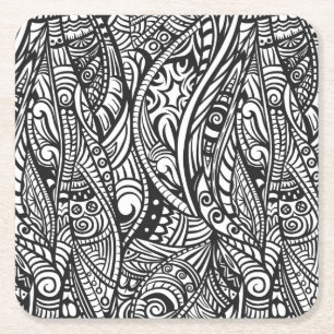 Dessous-de-verre Carré En Papier Motif ethnique 3