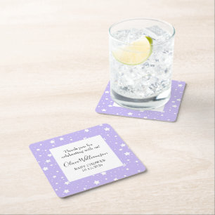 Dessous-de-verre Carré En Papier Motif étoilé lavande doux