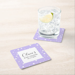 Dessous-de-verre Carré En Papier Motif étoilé lavande doux