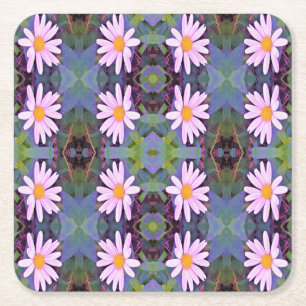 Dessous-de-verre Carré En Papier Motif Fleur de marmite rose rétro