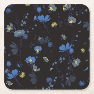 Dessous-de-verre Carré En Papier Motif floral soufflé par vent