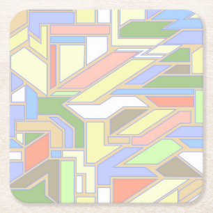 Dessous-de-verre Carré En Papier Motif géométrique 3