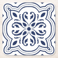 Motif géométrique bleu marocain