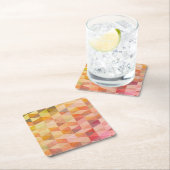 Dessous-de-verre Carré En Papier Motif géométrique Triangle souple (En situation)