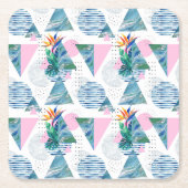 Dessous-de-verre Carré En Papier Motif géométrique tropical (Devant)