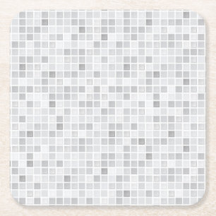 Dessous-de-verre Carré En Papier Motif gris de tuiles