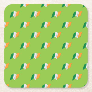 Dessous-de-verre Carré En Papier Motif irlandais de drapeau