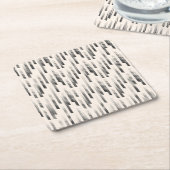 Dessous-de-verre Carré En Papier Motif moderne de pluie (Incliné)