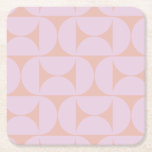 Dessous-de-verre Carré En Papier Motif moderne du milieu du siècle Soft Pastel Lila<br><div class="desc">Motif moderne rétro du milieu du siècle - Formes géométriques Abstraites - Motif minimaliste en lavande pastel mou / violet / lilas et beige.</div>