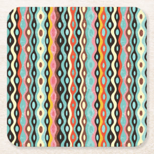 Dessous-de-verre Carré En Papier Motif multicolore abstrait