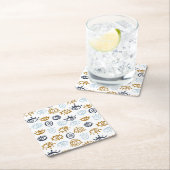 Dessous-de-verre Carré En Papier Motif oeil mal (En situation)