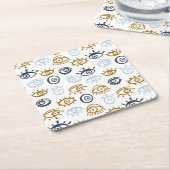 Dessous-de-verre Carré En Papier Motif oeil mal (Incliné)