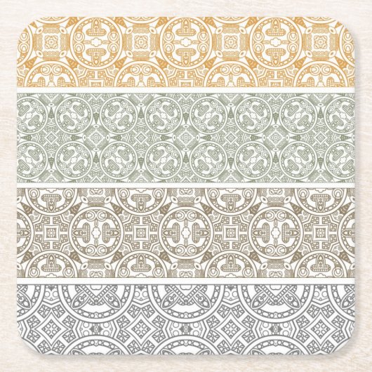 Dessous-de-verre Carré En Papier Motif ornemental (Devant)