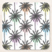 Dessous-de-verre Carré En Papier Motif Paint Drop Palm Tree (Devant)
