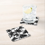 Dessous-de-verre Carré En Papier Motif Palm Tree (En situation)