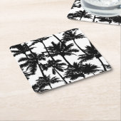 Dessous-de-verre Carré En Papier Motif Palm Tree (Incliné)
