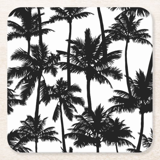 Dessous-de-verre Carré En Papier Motif Palm Tree (Devant)