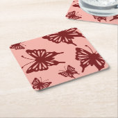 Dessous-de-verre Carré En Papier motif papillon (Incliné)