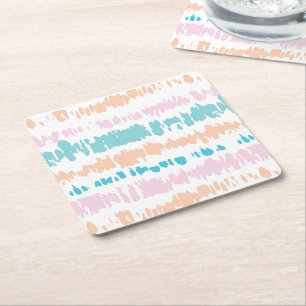 Dessous-de-verre Carré En Papier Motif Pastel Batik
