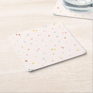 Dessous-de-verre Carré En Papier Motif Pastel Star