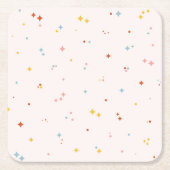 Dessous-de-verre Carré En Papier Motif Pastel Star (Devant)