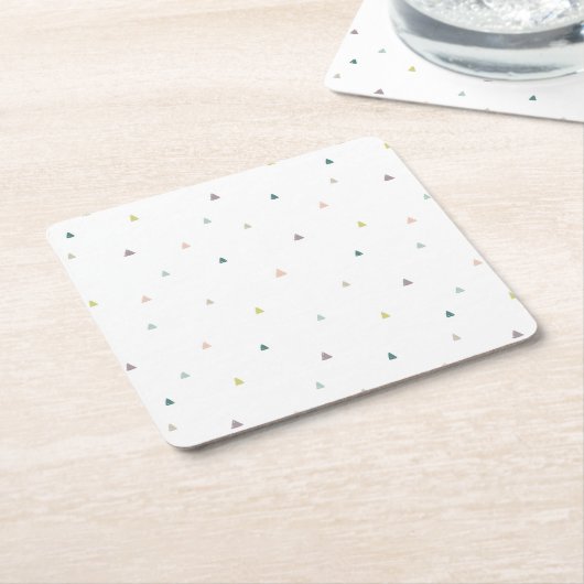 Dessous-de-verre Carré En Papier Motif Pastel Triangle (Incliné)