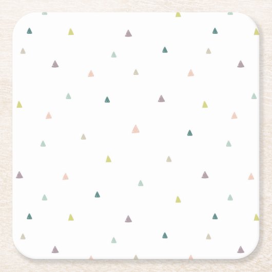 Dessous-de-verre Carré En Papier Motif Pastel Triangle (Devant)