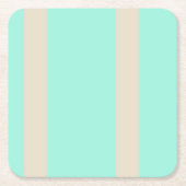 Dessous-de-verre Carré En Papier Motif pastel vert et marron (Devant)