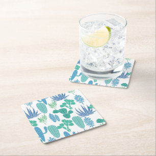 Dessous-de-verre Carré En Papier motif plante