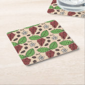 Dessous-de-verre Carré En Papier Motif Plante Java (Incliné)