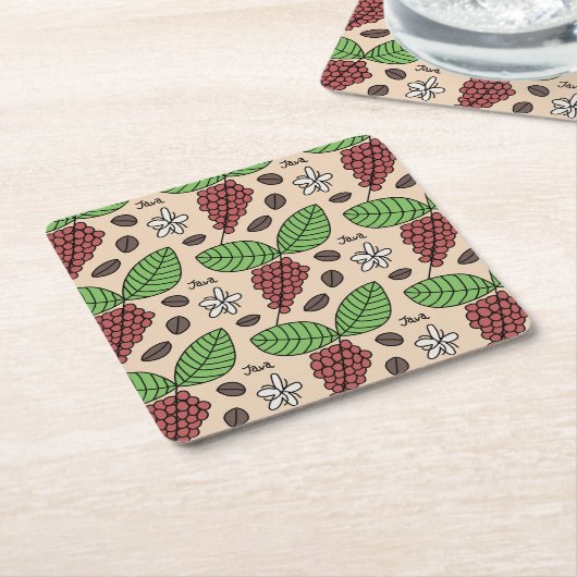 Dessous-de-verre Carré En Papier Motif Plante Java (Incliné)