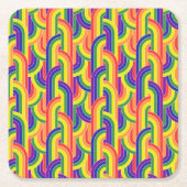 Dessous-de-verre Carré En Papier Motif Rainbow moderne (Devant)