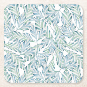 Dessous-de-verre Carré En Papier Motif rayé décoratif de feuille