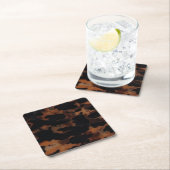Dessous-de-verre Carré En Papier Motif sans fil Tortoiseshell, Chic TortoiseShell (En situation)