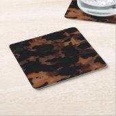 Dessous-de-verre Carré En Papier Motif sans fil Tortoiseshell, Chic TortoiseShell (Incliné)