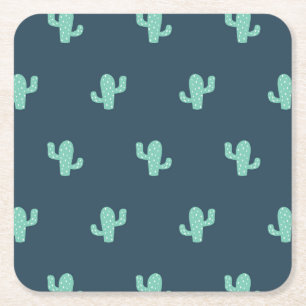 Dessous-de-verre Carré En Papier Motif simple de cactus