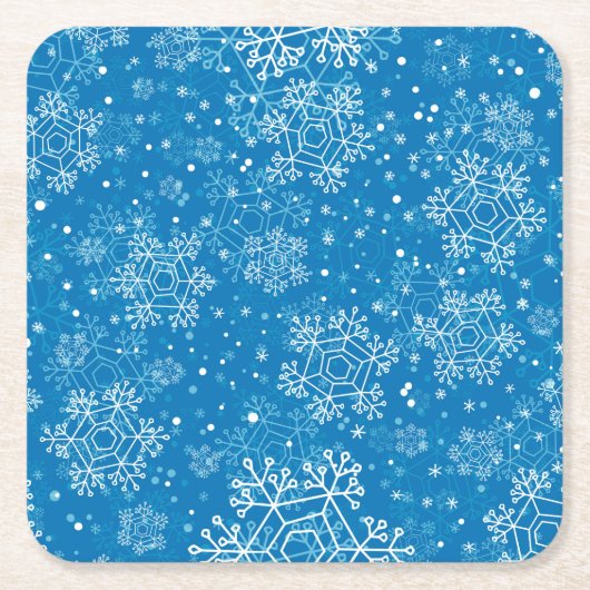 Dessous-de-verre Carré En Papier Motif Snowflake (Devant)